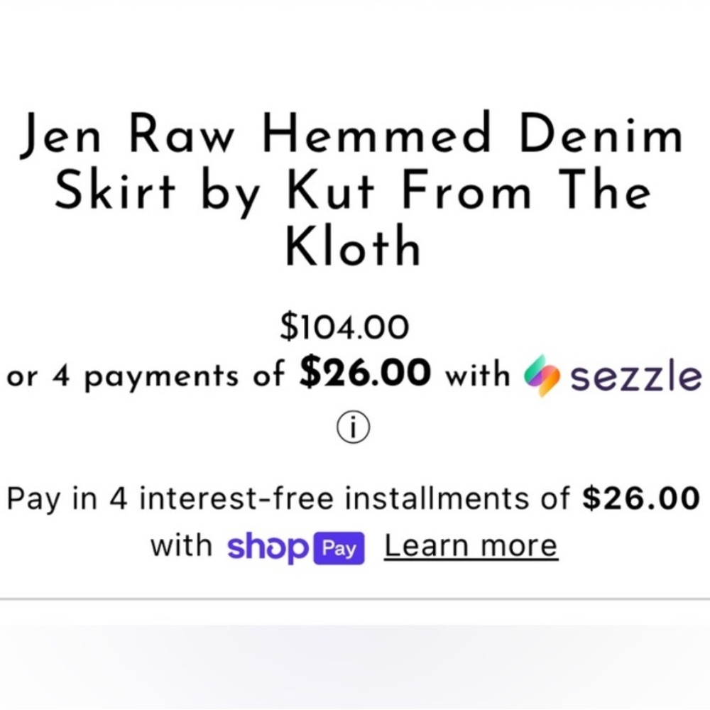 Like new - KUT From The KLOTH ‘Jen’ Denim Skirt - Picture 16 of 16